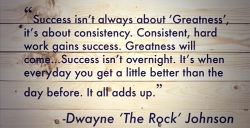 Success isn't always about 'Greatness', it's about consistency